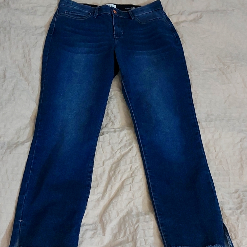 Nicole Miller Soho High Rise Ankle Slim Jeans/Denim/Cropped/Sz 8/Designer